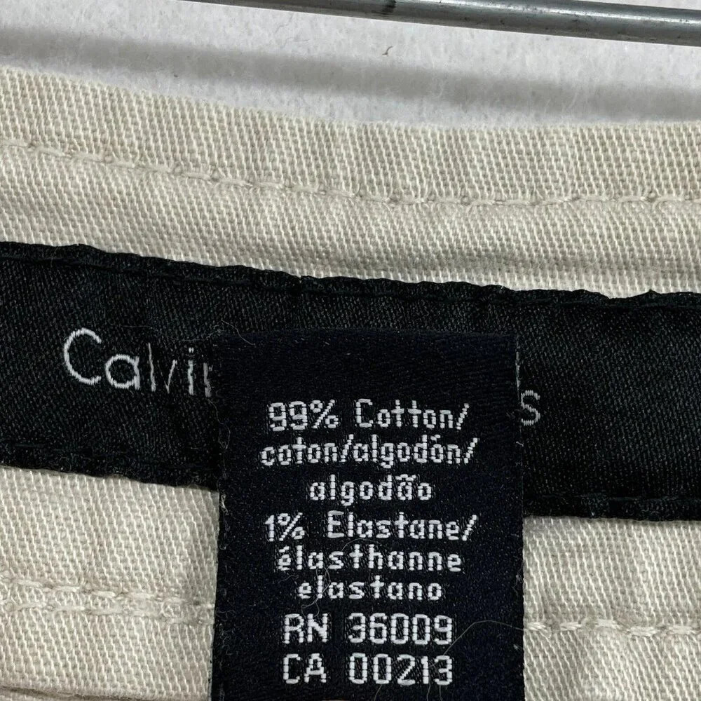 Calvin Klein Jeans Women's Sz 14 Beige Straight Ankle High-Rise Stretch Pockets - Picture 10 of 12